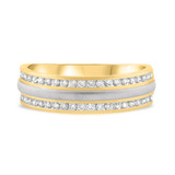 Photo of Soren 1 ct tw. Diamond Same Sex Mens Band Set 10K Yellow Gold [BT961YM]