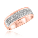 Photo of Sultan 1 1/2 ct tw. Diamond Same Sex Mens Band Set 14K Rose Gold [BT962RM]