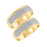 Photo of Sultan 1 1/2 ct tw. Diamond Same Sex Mens Band Set 14K Yellow Gold [WM962Y]