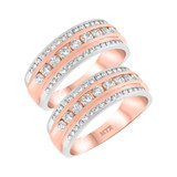 Photo of Kalden 2 ct tw. Diamond Same Sex Mens Band Set 10K Rose Gold [WM963R]