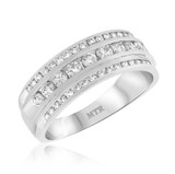 Photo of Kalden 2 ct tw. Diamond Same Sex Mens Band Set 14K White Gold [BT963WM]