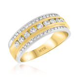 Photo of Kalden 2 ct tw. Diamond Same Sex Mens Band Set 10K Yellow Gold [BT963YM]