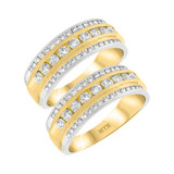 Photo of Kalden 2 ct tw. Diamond Same Sex Mens Band Set 14K Yellow Gold [WM963Y]