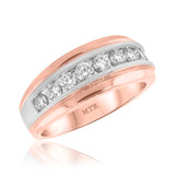 Photo of Marrakech 1 ct tw. Diamond Same Sex Mens Band Set 10K Rose Gold [BT964RM]