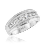 Photo of Marrakech 1 ct tw. Diamond Same Sex Mens Band Set 10K White Gold [BT964WM]