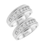 Photo of Marrakech 1 ct tw. Diamond Same Sex Mens Band Set 14K White Gold [WM964W]