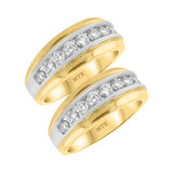 Photo of Marrakech 1 ct tw. Diamond Same Sex Mens Band Set 10K Yellow Gold [WM964Y]