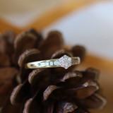 Photo of Gaia 1/6 ct tw. Diamond Round Cluster Engagement Ring 10K Yellow Gold [BT506YE-C000]