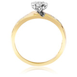 Photo of Neveah 1/3 ct tw. Diamond Round Cluster Engagement Ring 14K Yellow Gold [BT507YE-C000]
