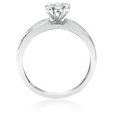 Photo of Encina 5/8 Carat T.W. Diamond Round Cluster Bridal Set 14K White Gold [BT501WE-C000]