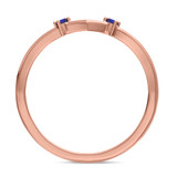 Photo of Clema 1/7 CT. T.W. Sapphire and Diamond Ladies Wedding Band 14K Rose Gold [BT868RL]