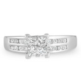 Photo of Tegan 3/4 ct tw. Diamond Princess Cluster Engagement Ring 10K White Gold [BT512WE-C000]