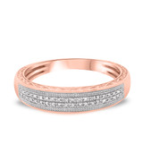 Photo of Nicolette 1/2 ct tw. Diamond His and Hers Matching Wedding Band Set 10K Rose Gold [BT846RM]