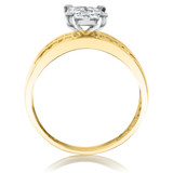 Photo of Tegan 3/4 ct tw. Diamond Princess Cluster Engagement Ring 14K Yellow Gold [BT512YE-C000]