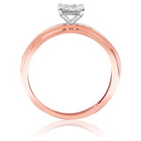 Photo of Farrah 1/3 ct tw. Diamond Princess Cluster Engagement Ring 10K Rose Gold [BT513RE-C000]