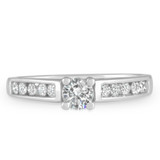 Photo of Kore 1 Carat T.W. Diamond Round Solitaire Bridal Set 14K White Gold [BT505WE-R029]