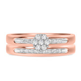 Photo of Gaia 1/5 Carat T.W. Diamond Round Cluster Bridal Set 10K Rose Gold [BR506R-C000]