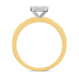Photo of Boundless 3/8 ct tw. Diamond Princess Cluster Engagement Ring 14K Yellow Gold [BT518YE-C000]