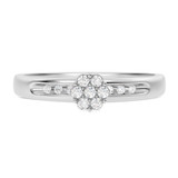 Photo of Gaia 1/5 Carat T.W. Diamond Round Cluster Bridal Set 14K White Gold [BT506WE-C000]