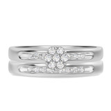 Photo of Gaia 1/5 Carat T.W. Diamond Round Cluster Bridal Set 14K White Gold [BR506W-C000]