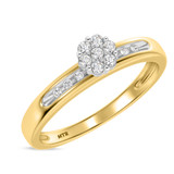 Photo of Gaia 1/5 Carat T.W. Diamond Round Cluster Bridal Set 10K Yellow Gold [BT506YE-C000]