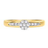 Photo of Gaia 1/5 Carat T.W. Diamond Round Cluster Bridal Set 14K Yellow Gold [BT506YE-C000]