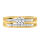 Photo of Gaia 1/5 Carat T.W. Diamond Round Cluster Bridal Set 14K Yellow Gold [BR506Y-C000]