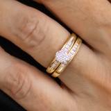 Photo of Gaia 1/5 Carat T.W. Diamond Round Cluster Bridal Set 14K Yellow Gold [BR506Y-C000]