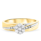 Photo of Adalyn 1/4 ct tw. Diamond Round Cluster Engagement Ring 14K Yellow Gold [BT519YE-C000]