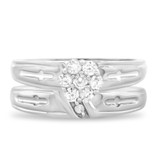 Photo of Neveah 1/3 Carat T.W. Diamond Round Cluster Bridal Set 14K White Gold [BR507W-C000]