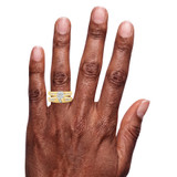 Photo of Neveah 1/3 Carat T.W. Diamond Round Cluster Bridal Set 14K Yellow Gold [BR507Y-C000] [HT-4]
