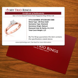 Amor 1/5 ct tw. Diamond Princess Cluster Engagement Ring 14K Rose Gold