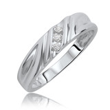 Photo of Cascade 3/8 Carat T.W. Diamond Round Cluster Bridal Set 14K White Gold [BT508WL]