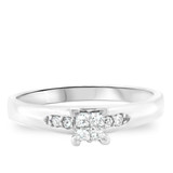 Photo of Amor 1/5 ct tw. Diamond Princess Cluster Engagement Ring 14K White Gold [BT522WE-C000]