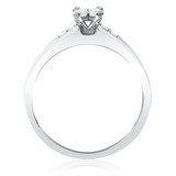 Photo of Amor 1/5 ct tw. Diamond Princess Cluster Engagement Ring 14K White Gold [BT522WE-C000]