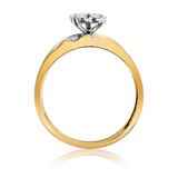 Photo of Cascade 3/8 Carat T.W. Diamond Round Cluster Bridal Set 10K Yellow Gold [BT508YE-C000]