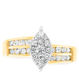 Photo of Marquis Nomadic 5/8 ct tw. Diamond Marquise Cluster Engagement Ring 14K Yellow Gold [BT527YE-C000]