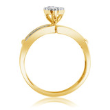 Photo of Marquis Nomadic 5/8 ct tw. Diamond Marquise Cluster Engagement Ring 14K Yellow Gold [BT527YE-C000]