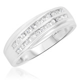 Photo of Kindred 1 1/6 CT. T.W. Diamond Round Cluster Bridal Set 14K White Gold [BT511WL]