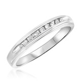 Photo of Farrah 3/8 CT. T.W. Diamond Princess Cluster Bridal Set 10K White Gold [BT513WL]