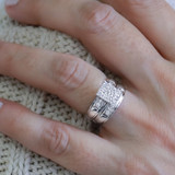 Photo of Boundless 1/2 CT. T.W. Diamond Princess Cluster Bridal Set 10K White Gold [BR518W-C000]