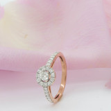 Photo of Luna 2/3 ct tw. Diamond Round Cluster Engagement Ring 14K Rose Gold [BT535RE-C000]