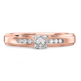 Photo of Effete 1/5 CT. T.W. Diamond Round Cluster Bridal Set 10K Rose Gold [BT521RE-C000]