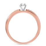 Photo of Effete 1/5 CT. T.W. Diamond Round Cluster Bridal Set 10K Rose Gold [BT521RE-C000]