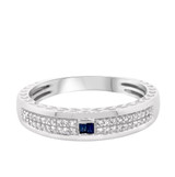 Photo of Lyra 1/3 ct tw. Diamond His and Hers Matching Wedding Band Set 14K White Gold [BT863WM]
