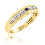 Photo of Lyra 1/3 ct tw. Diamond His and Hers Matching Wedding Band Set 10K Yellow Gold [BT863YM]