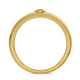 Photo of Clema 1/4 Carat T.W. Sapphire and Diamond Matching Wedding Band Set 14K Yellow Gold [BT868YM]