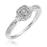 Photo of Shirley 1/8 ct tw. Diamond Fancy Solitaire Engagement Ring 10K White Gold [BT540WE-C000]
