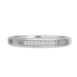 Photo of Chrisoula 1/6 CT. T.W. Sapphire and Diamond Matching Wedding Band Set 10K White Gold [BT869WL]