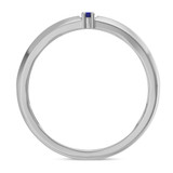 Photo of Chrisoula 1/6 CT. T.W. Sapphire and Diamond Matching Wedding Band Set 10K White Gold [BT869WM]